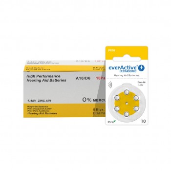 Everactive Ultrasonic 10 PR70 6BL klausos baterijos 6 vnt. Everactive Ultrasonic 10 PR70 6BL klausos baterijos 6 vnt.